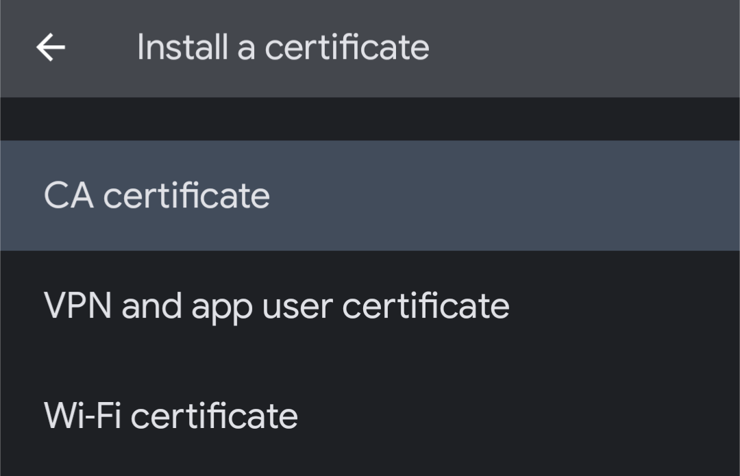 Android 15 Certificate Settings Page
